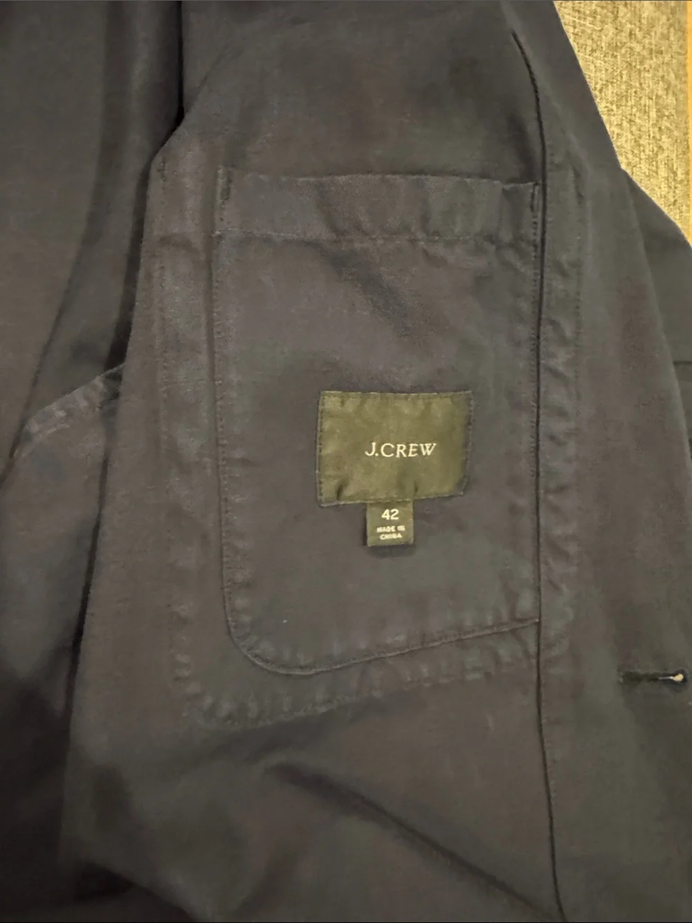 Men's J.Crew Navy Cotton Blazer Jacket